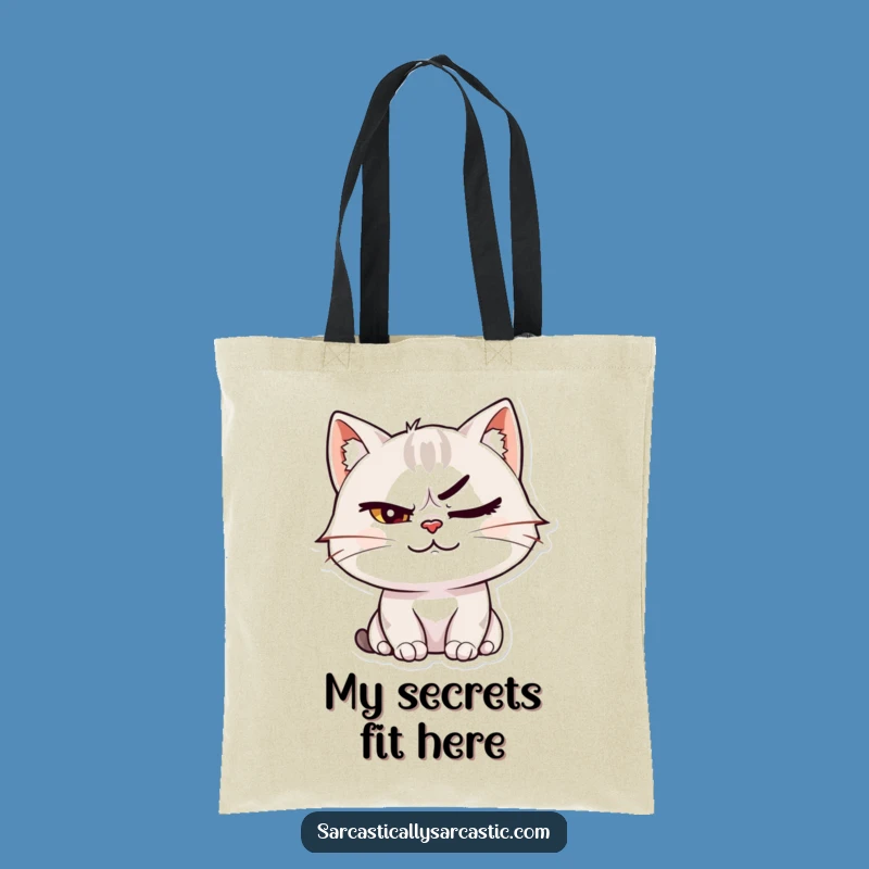 Funny Cat Smirk Tote Bag: Carry Your Sass with Feline Grace