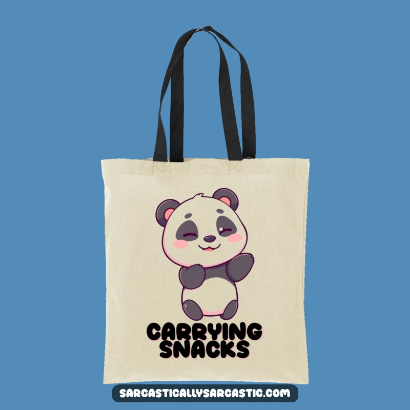 Funny Panda Tote Bag: Winking Style Carry-All, A Chic Funny Gift