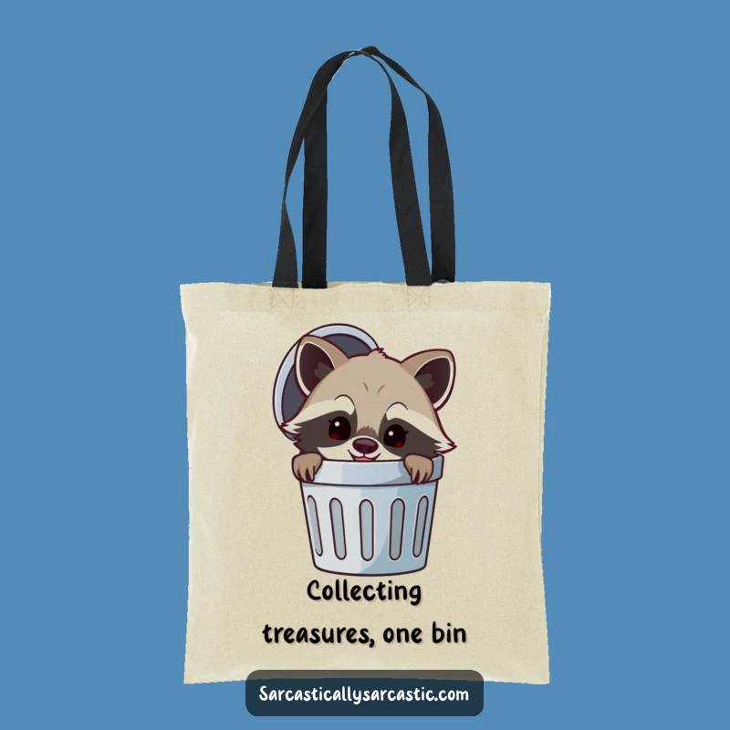 Funny Raccoon Trash Tote Bag: Carry Your Treasures - A Practical Funny Accessory Gift