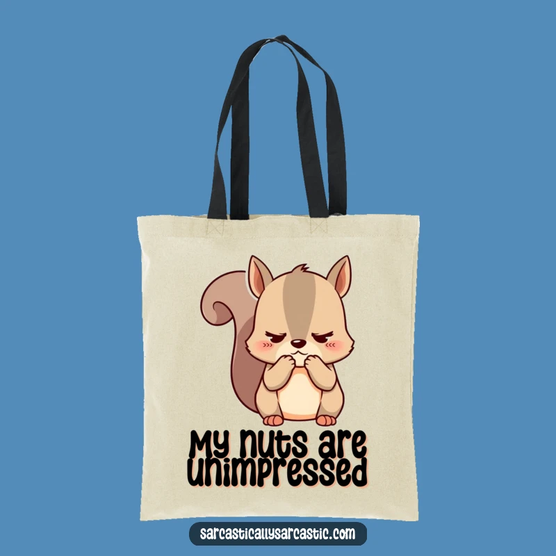 Funny Kawaii Squirrel Tote Bag - Adorable Unimpressed Style for Everyday Sarcasm