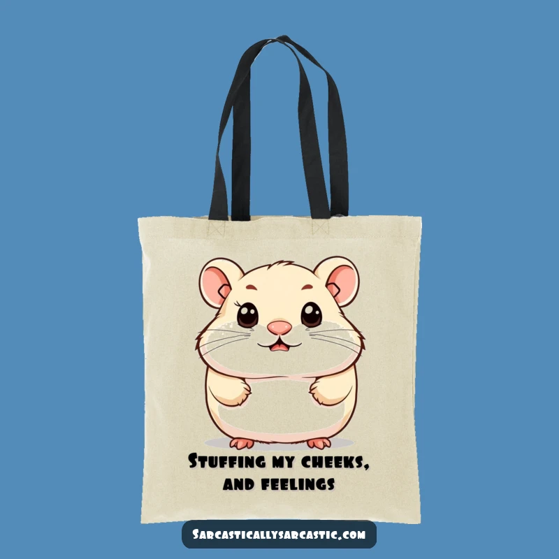 Funny Hamster Smirk Tote Bag: Carry Your Smarts - A Chic Cute Funny Gift